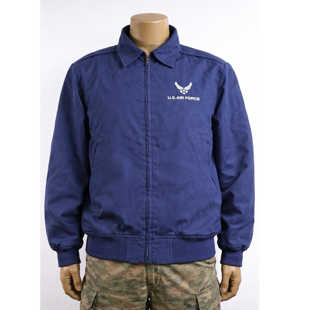 Defense Logistics Agency US Air Force Jacket Mens 40XL Blue Utility Bomber